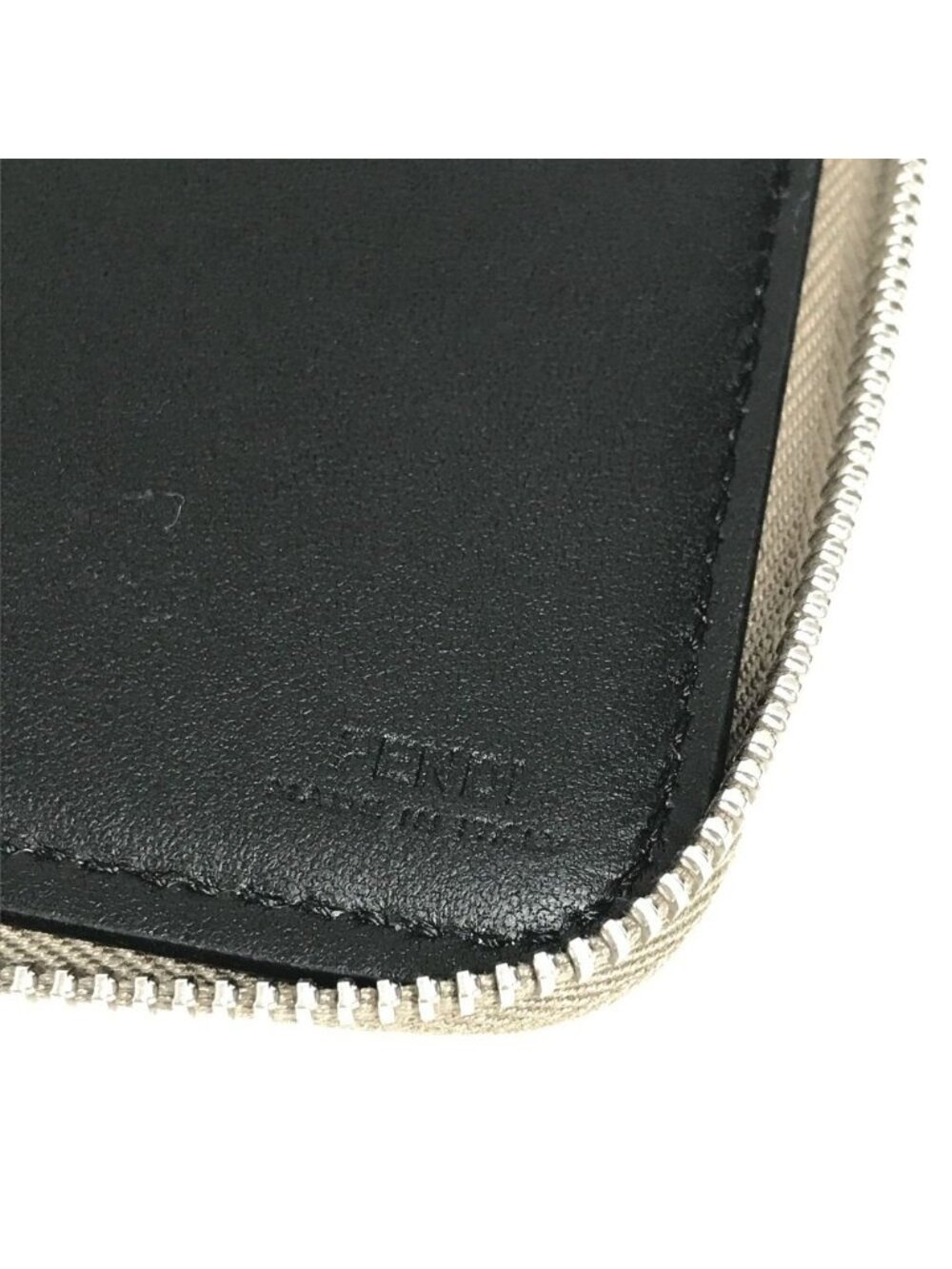 Fendi Clutch PC Case Computer Leather Gray Brown - Picture 2 of 9